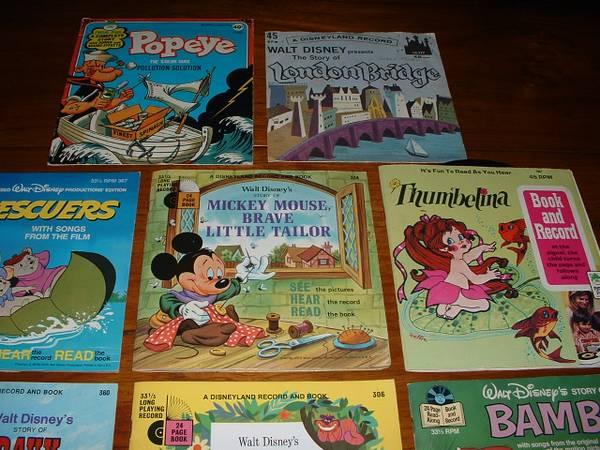 8 Vintage 1960s Disneyland Records 33 rpm Book & Record Sets.jpg