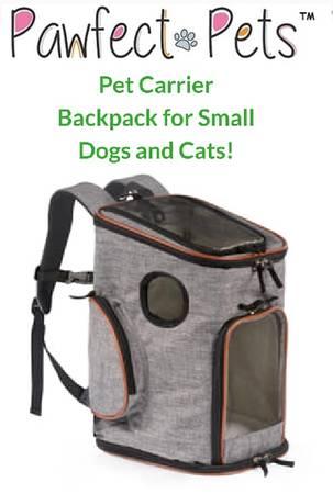 Pet Carrier Backpack, Small Dogs, Cats, New, Retails $38.jpg